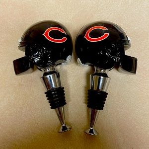 Chicago Bear Helmet Wine Stoppers - 2 Never Used